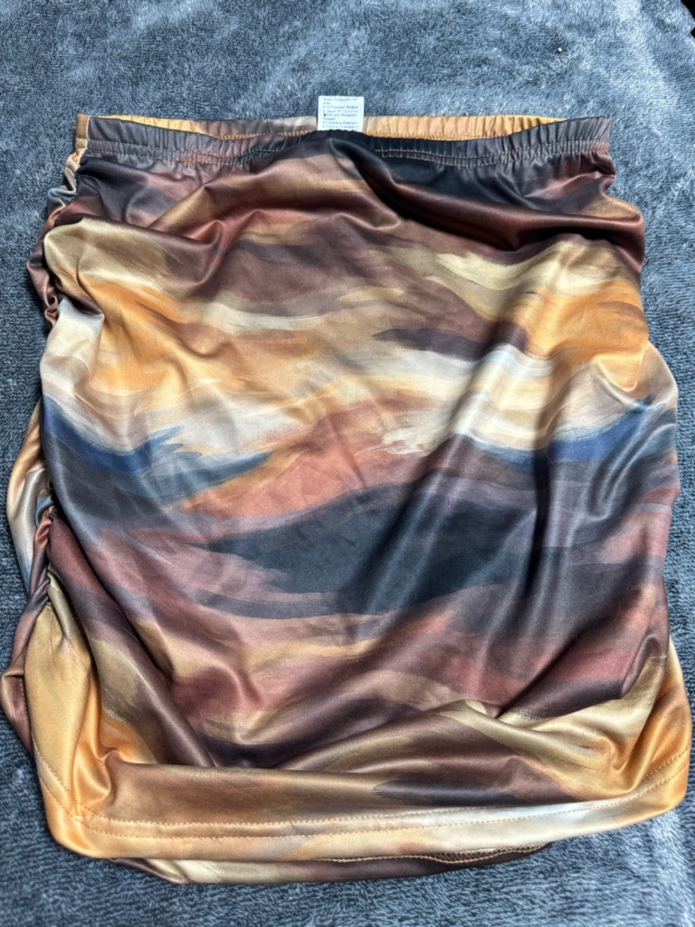 SHEIN Brown Multi-Color Mini Skirt